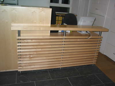 Empfangstheke gerade Ahorn